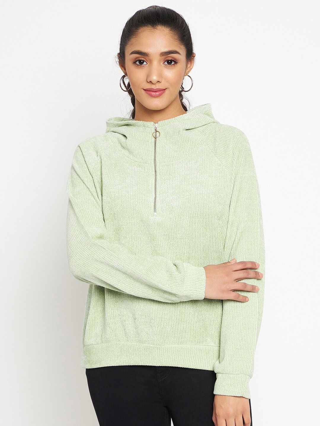 

Madame Green Hooded Top
