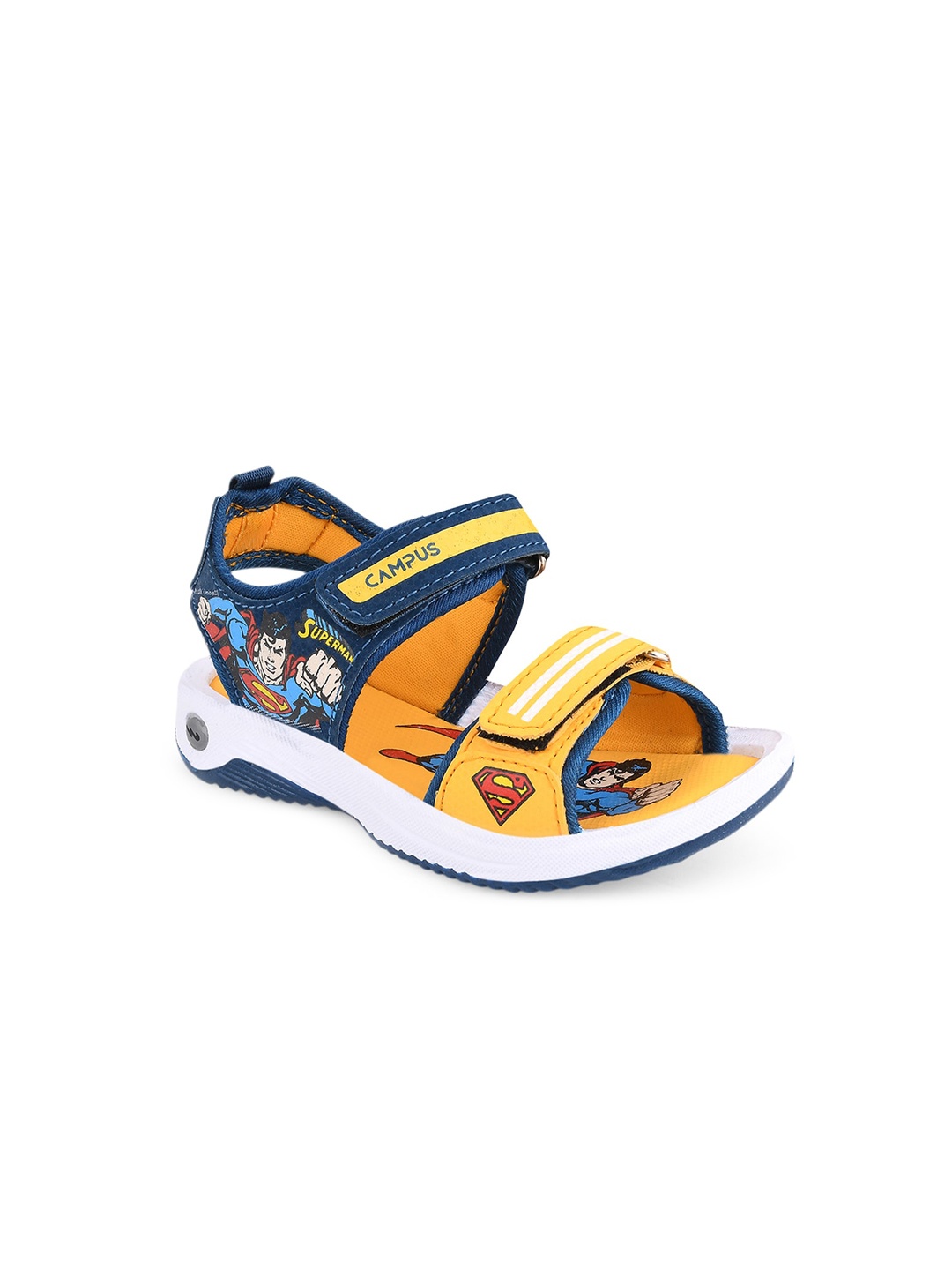 

Campus Kids Blue & Yellow Solid Sports Sandals