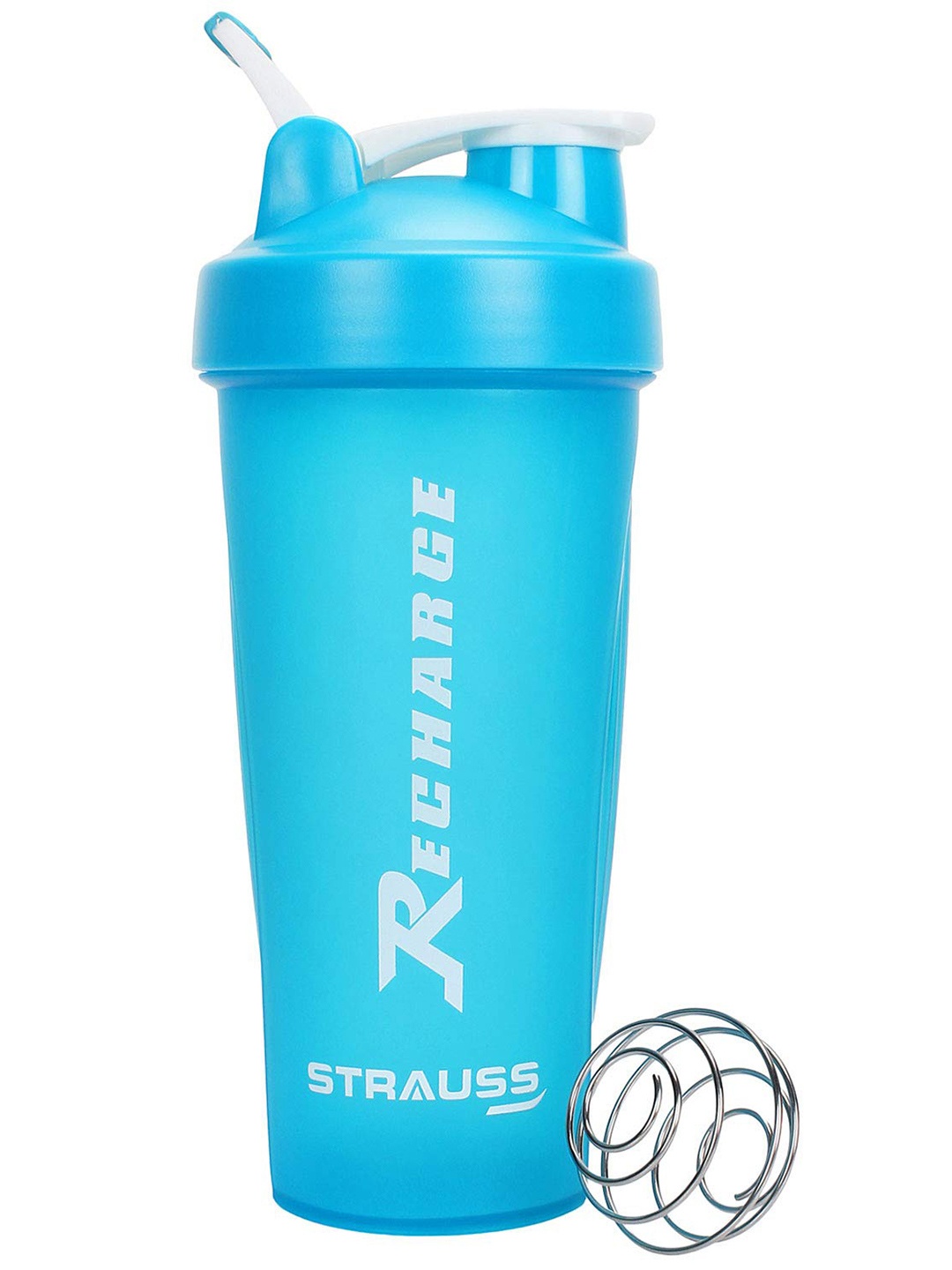 

STRAUSS Blue & White Solid Water Bottle 600 ml