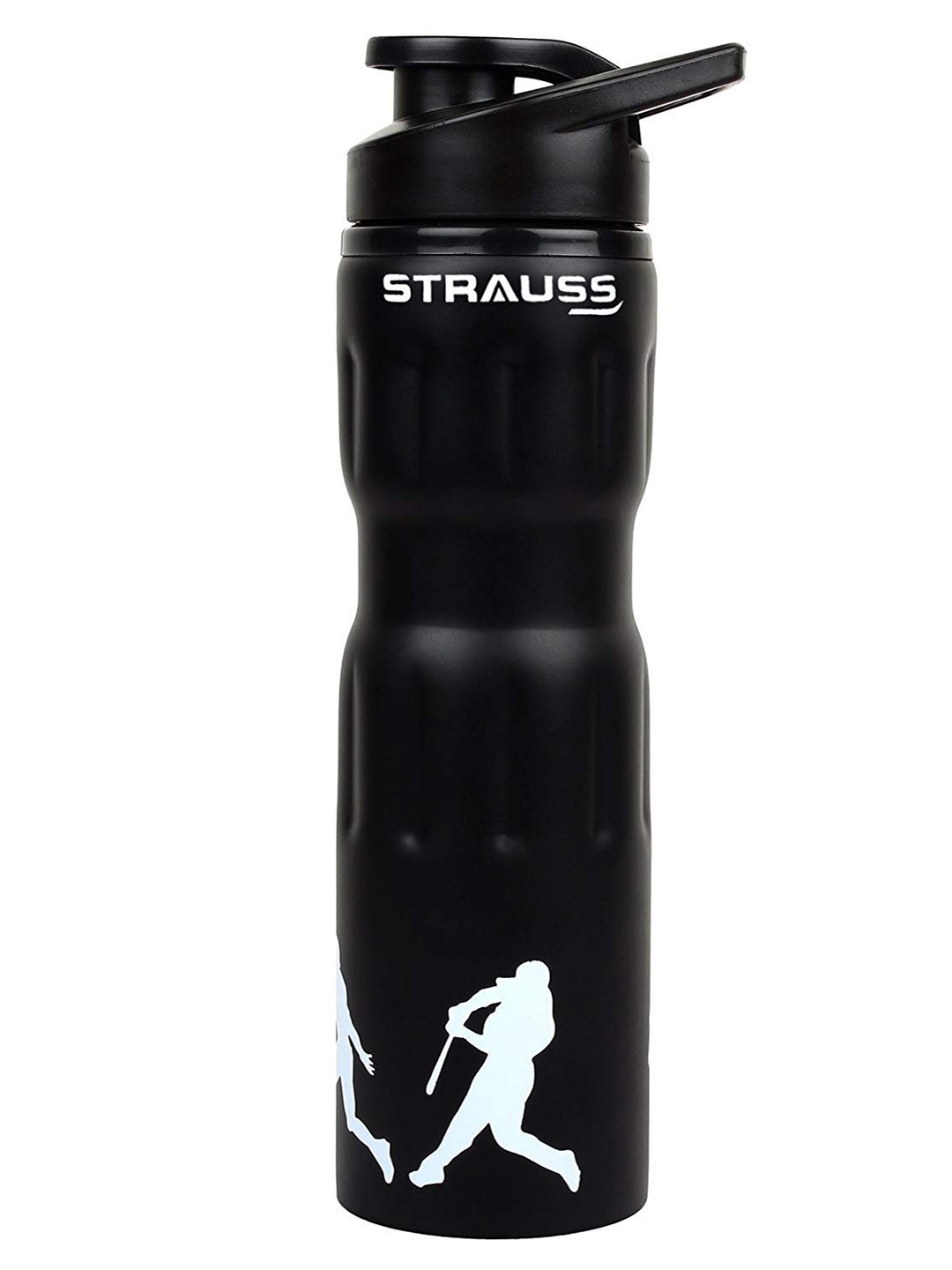 

STRAUSS Black Printed Water Bottle 750 ml