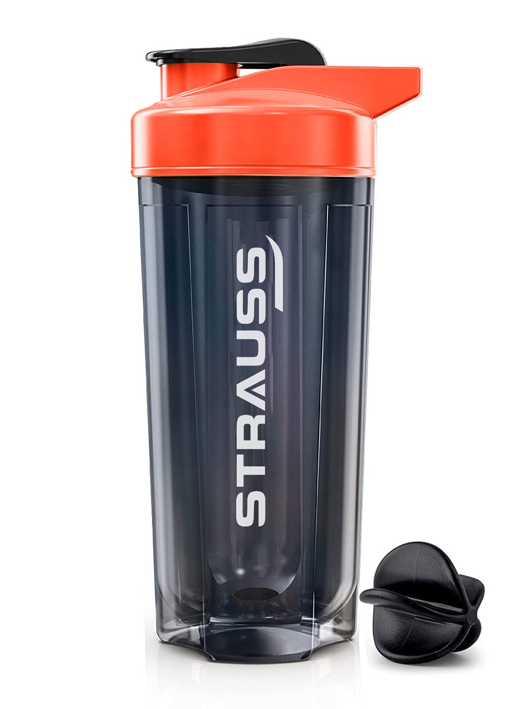 

STRAUSS Orange & Black Solid Water Bottle 700 ml