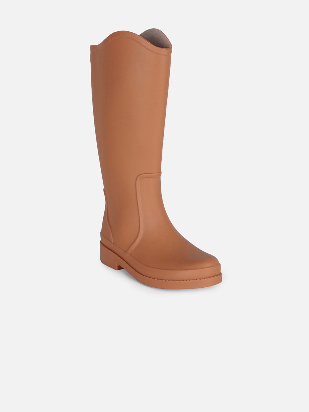 

20Dresses Women Tan Mid Calf Length Rain Boots