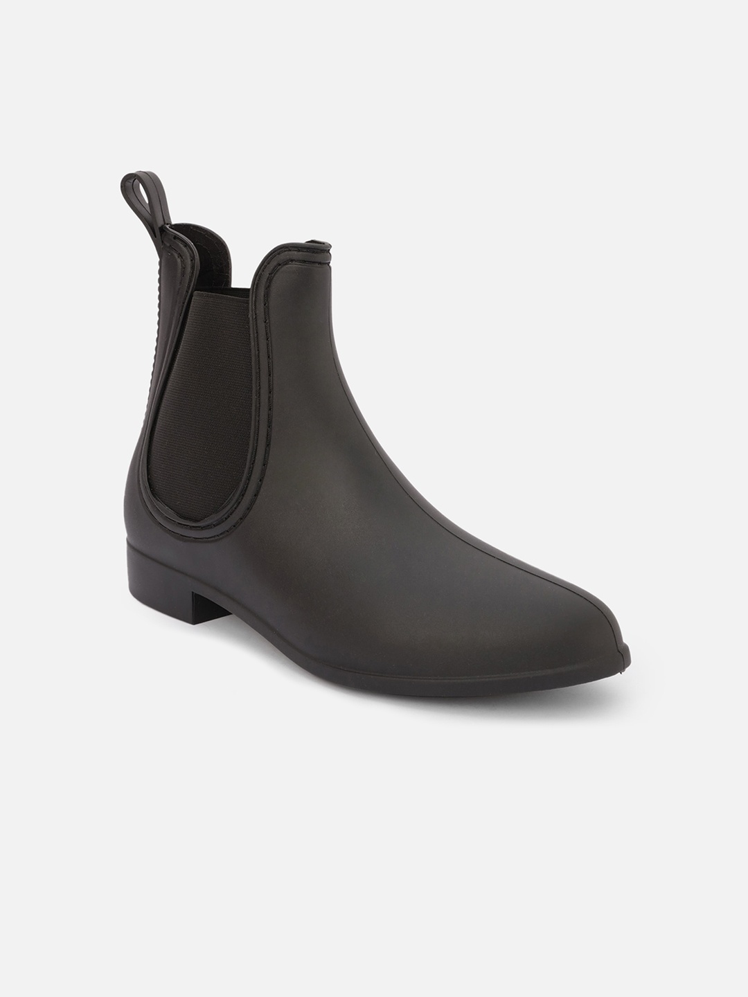 

20Dresses Women Black Solid Ankle Length Rain Boots