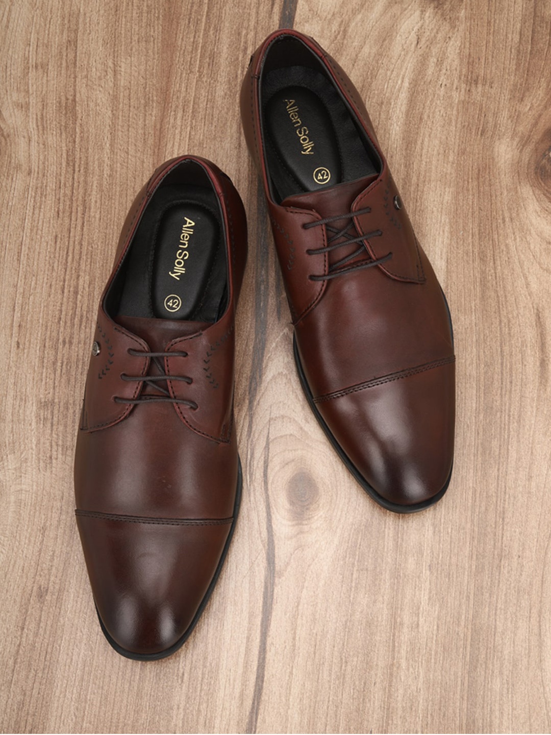 

Allen Solly Men Brown Solid Formal Derbys