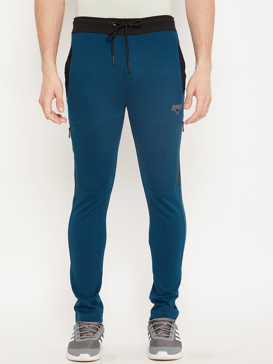 

Duke Men Blue Solid Cotton Relaxed-Fit Track Pants