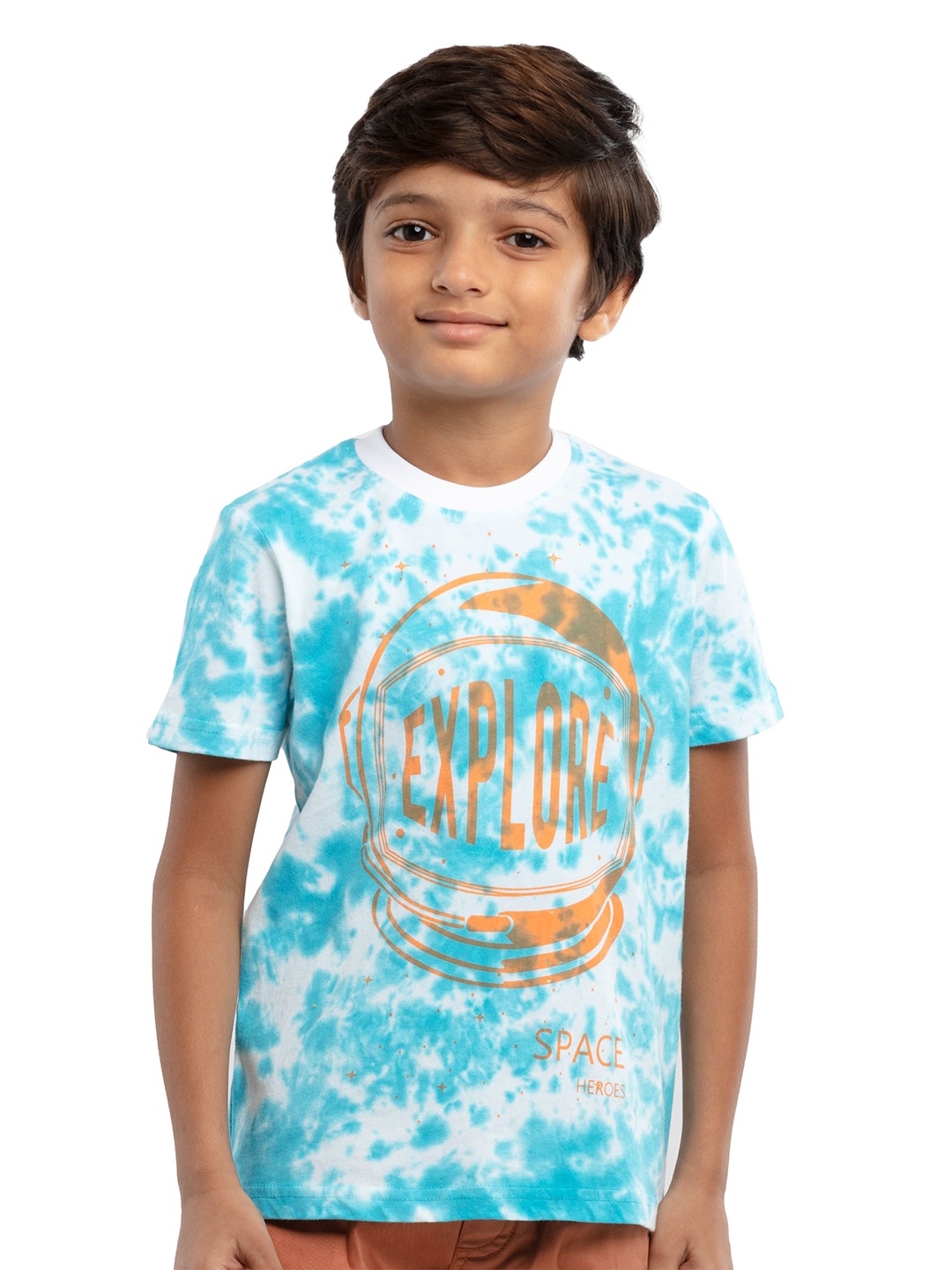 

UNDER FOURTEEN ONLY Boys Blue Printed T-shirt