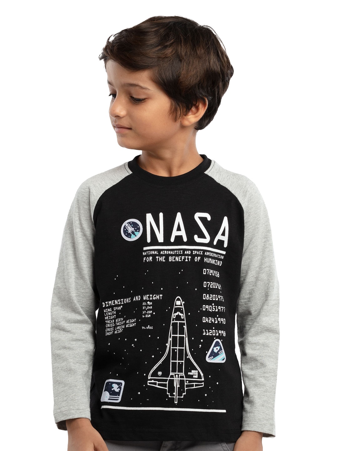 

UNDER FOURTEEN ONLY Boys Black Printed Cotton T-shirt