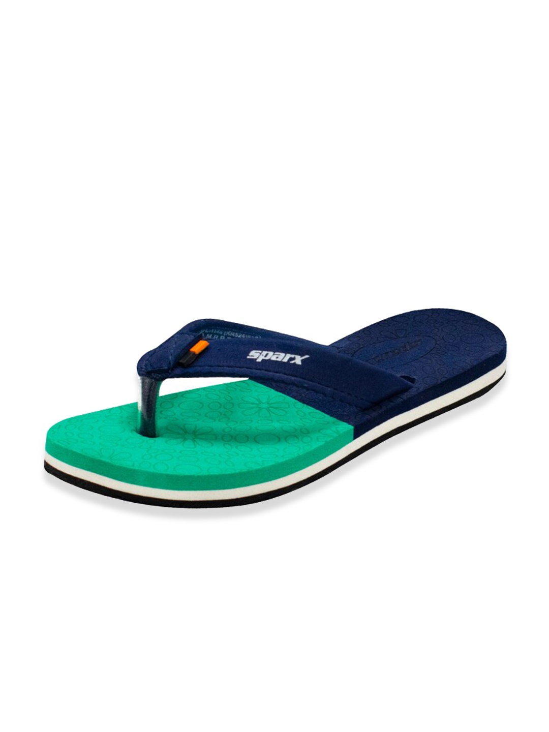 

Sparx Women Navy Blue & Green Printed Thong Flip-Flops