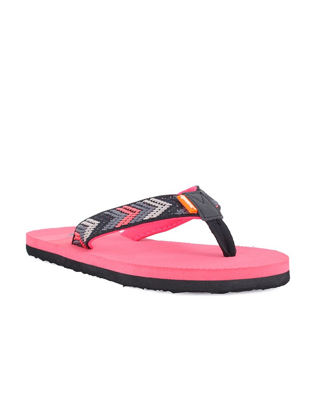 

Sparx Women Peach-Coloured & Black Printed Thong Flip-Flops