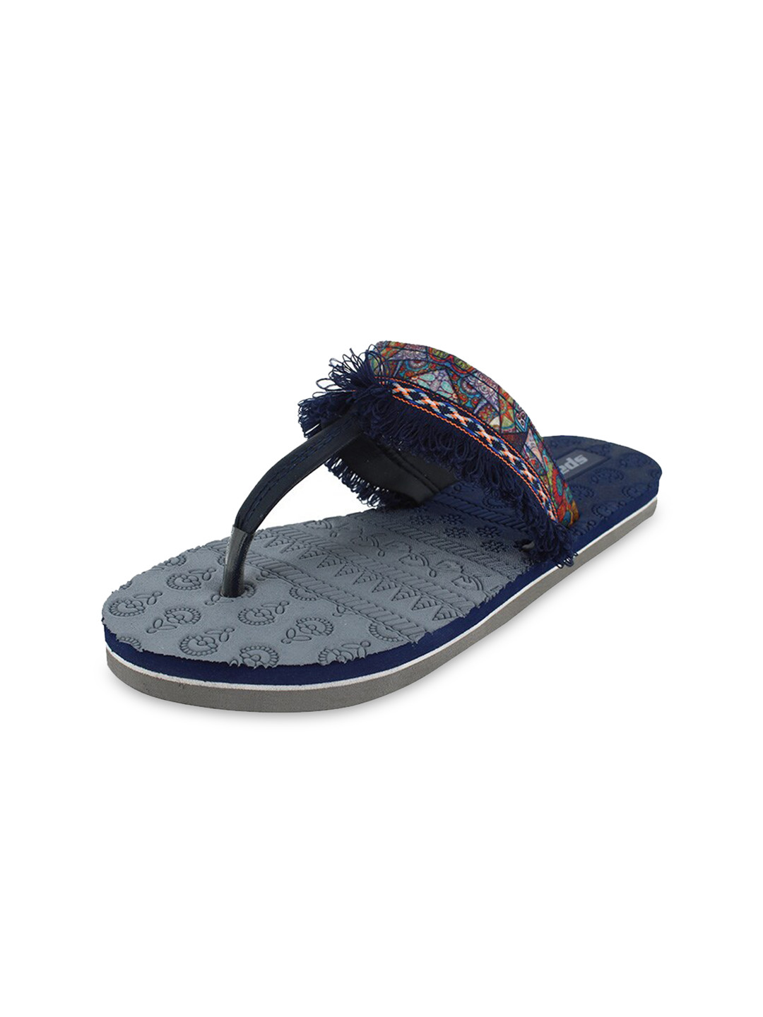 

Sparx Women Blue & Grey Printed Comfort Sandals