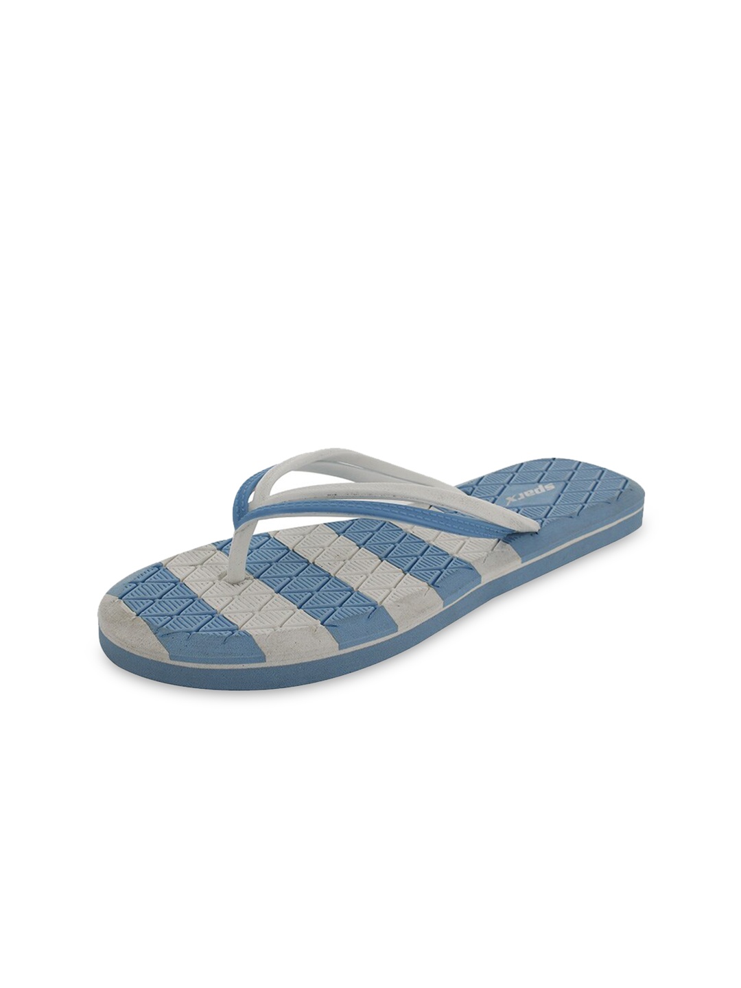 

Sparx Women Blue & Grey Striped Thong Flip-Flops