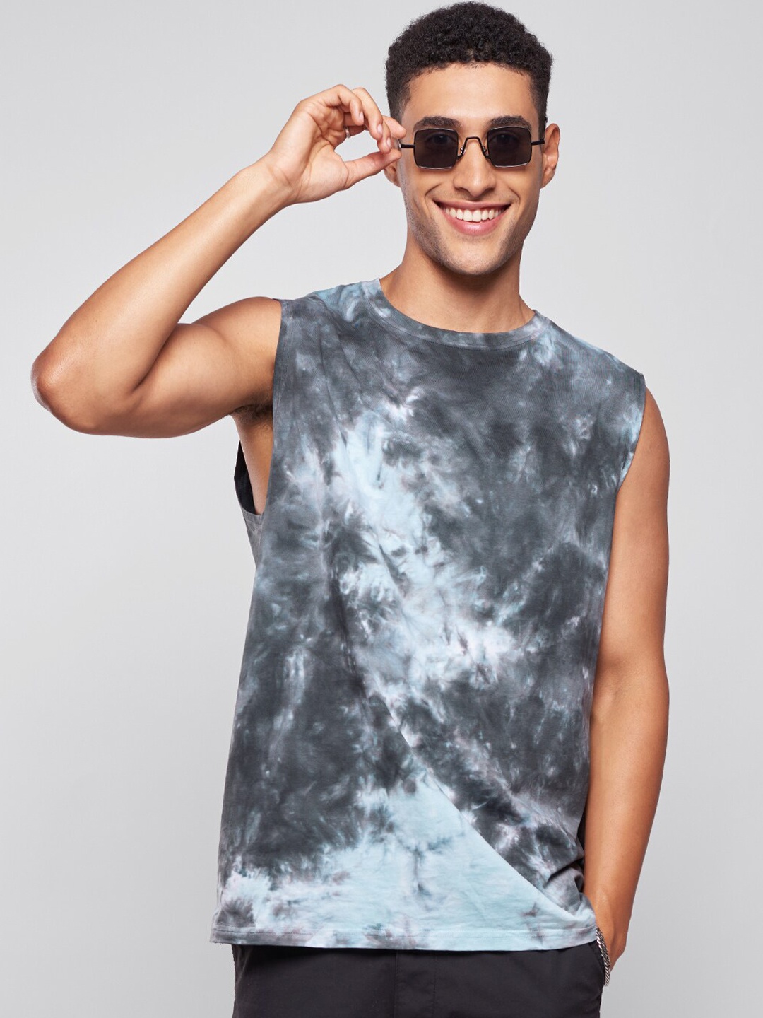 

The Souled Store Men Grey Printed Pure Cotton Innerwear Vests