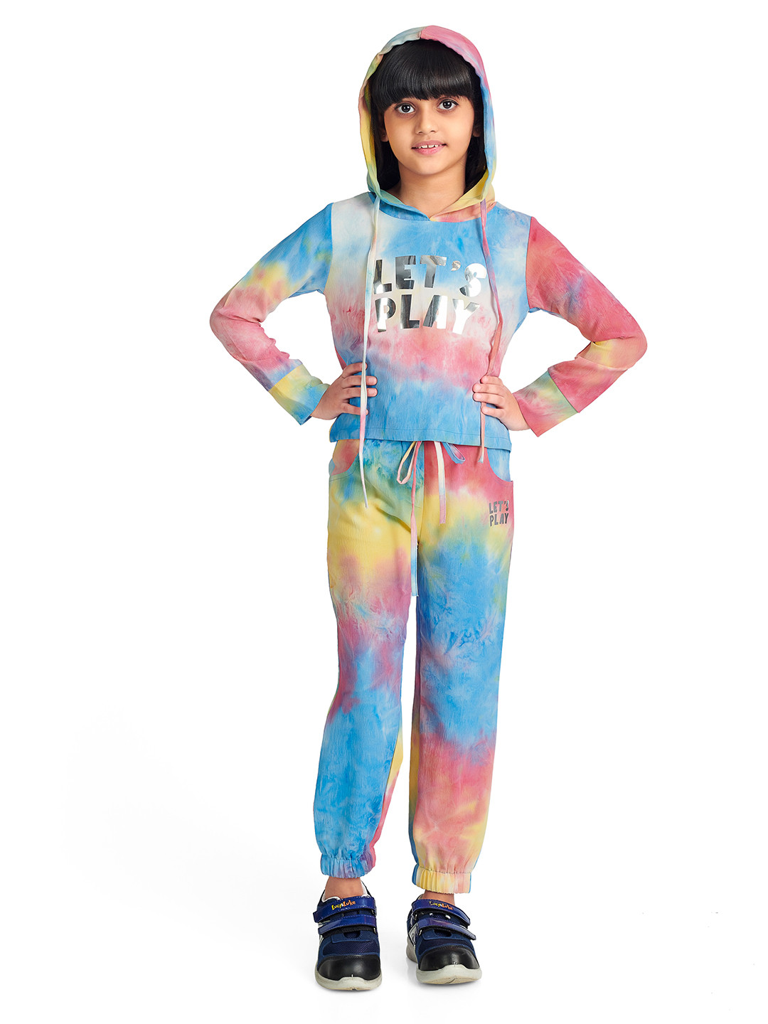 

Tiny Girl Girls Pink & Blue Printed T-shirt with Pyjama