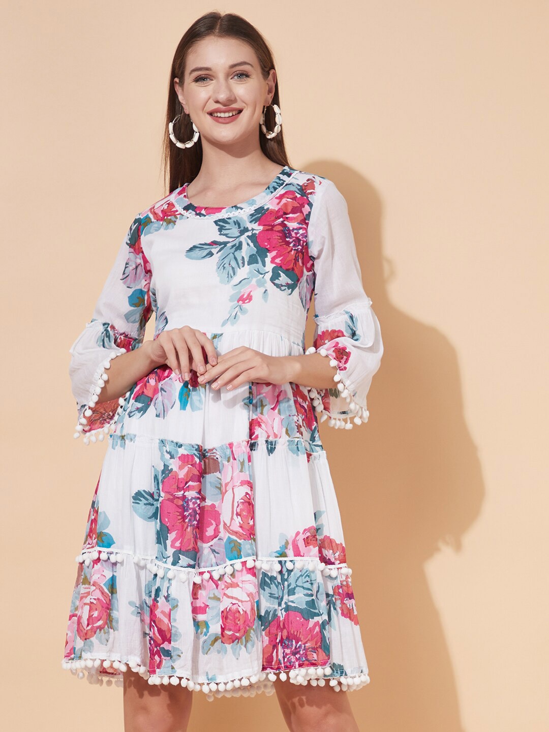 

FASHOR White Floral Dress