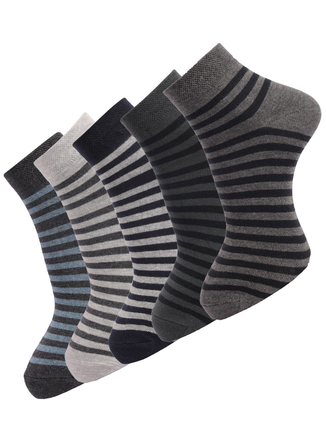 

Dollar Socks Men Pack of 5 Assorted Cotton Ankle-Length Socks