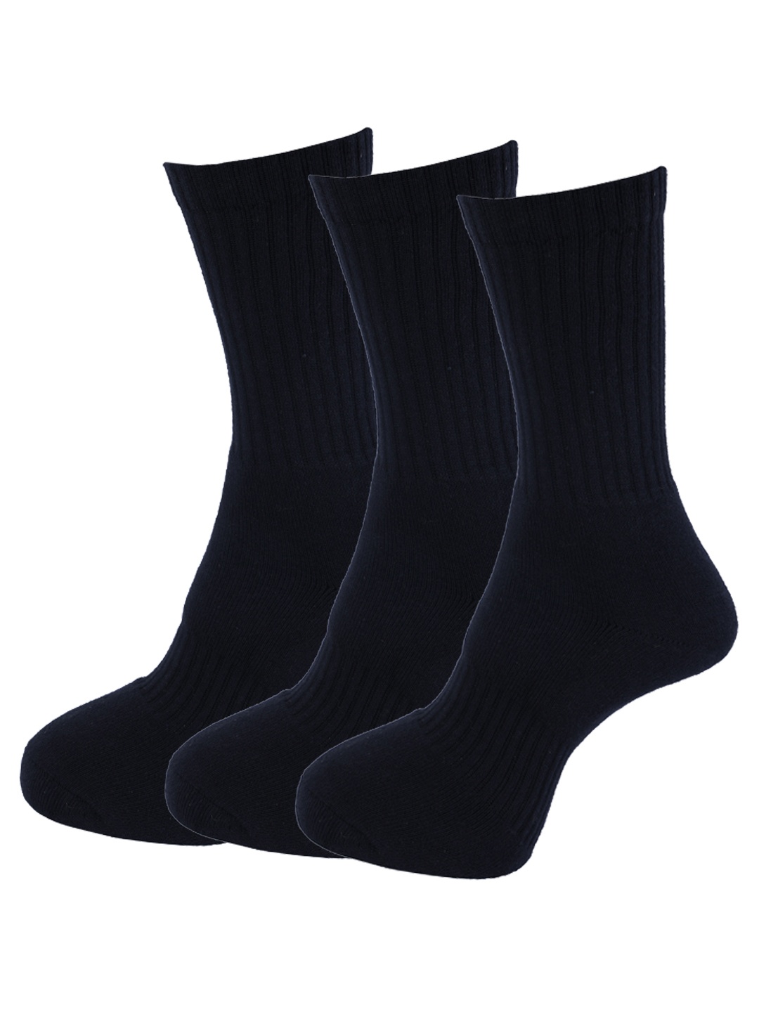 

Dollar Socks Men Pack Of 3 Assorted Solid Cotton Calf Length Socks