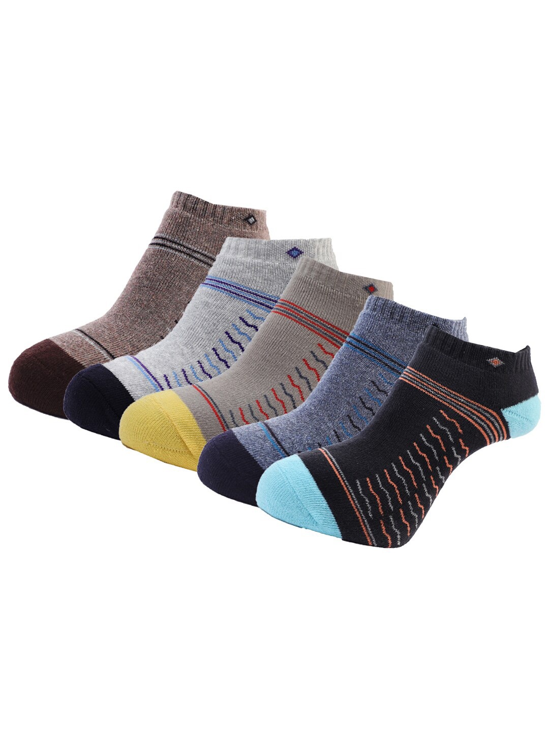 

Dollar Socks Men Pack Of 5 Assorted Ankle Length Cotton Socks