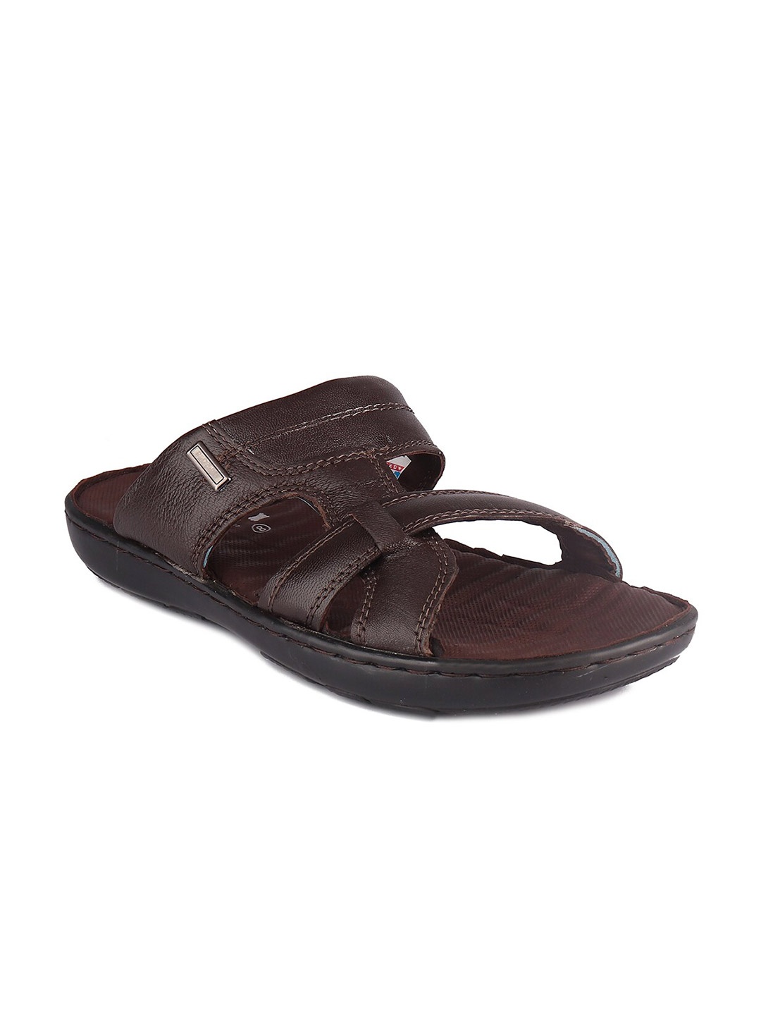 

Red Chief Men Brown Leather Comfort Sandals
