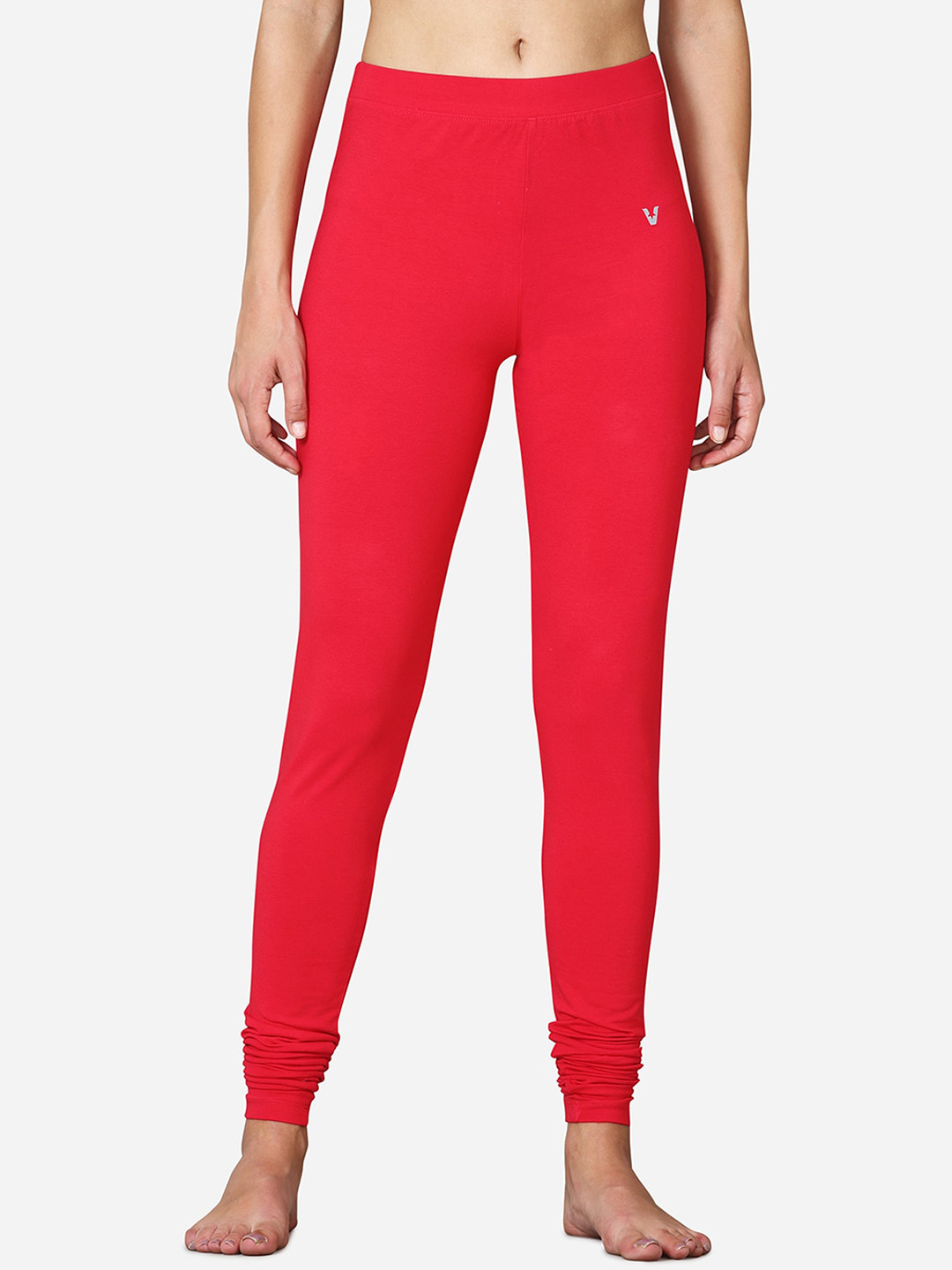 

VStar Women Red Solid Churidar-Length Leggings