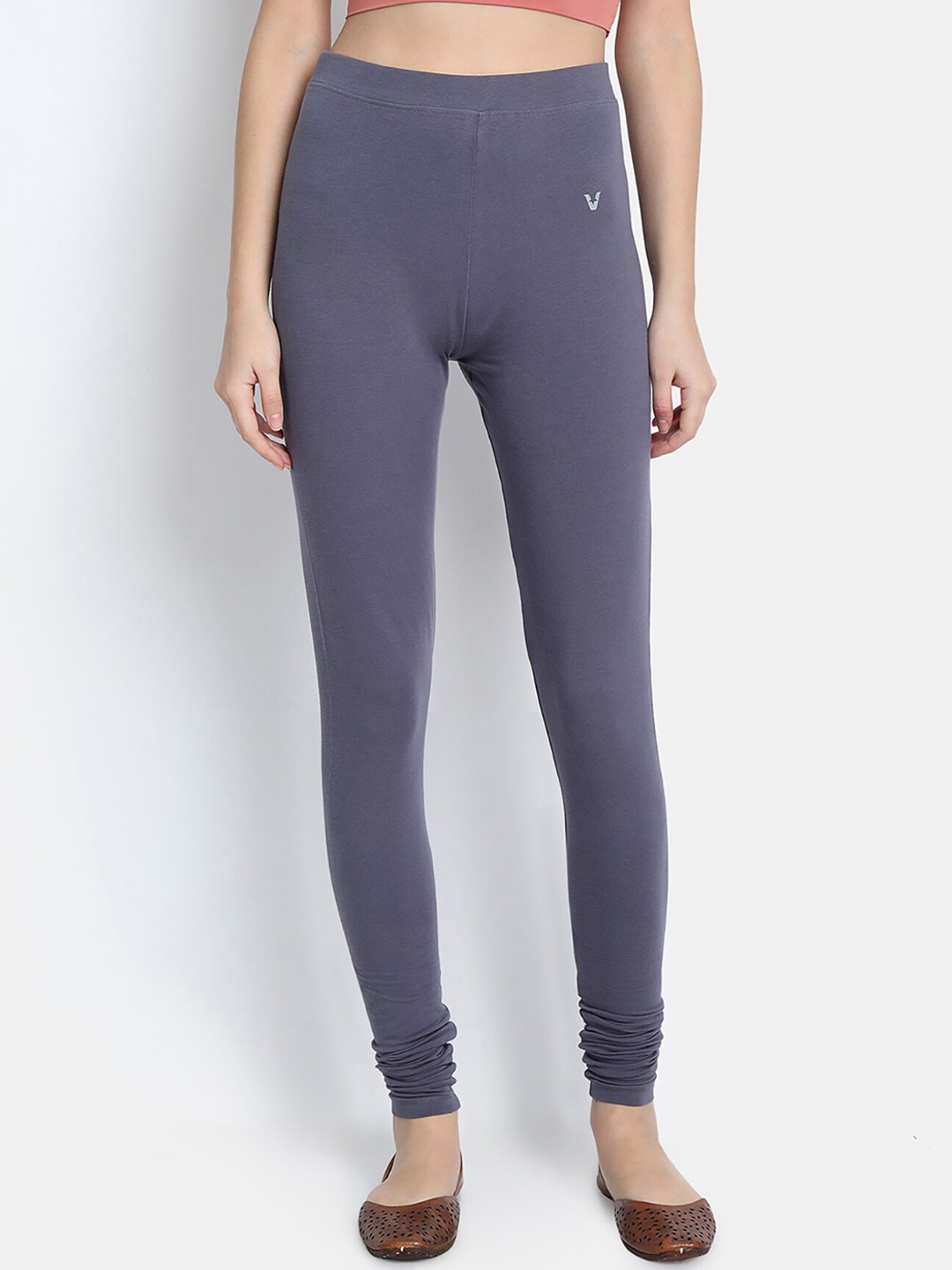 

VStar Women Grey Solid Churidhar -Length Leggings