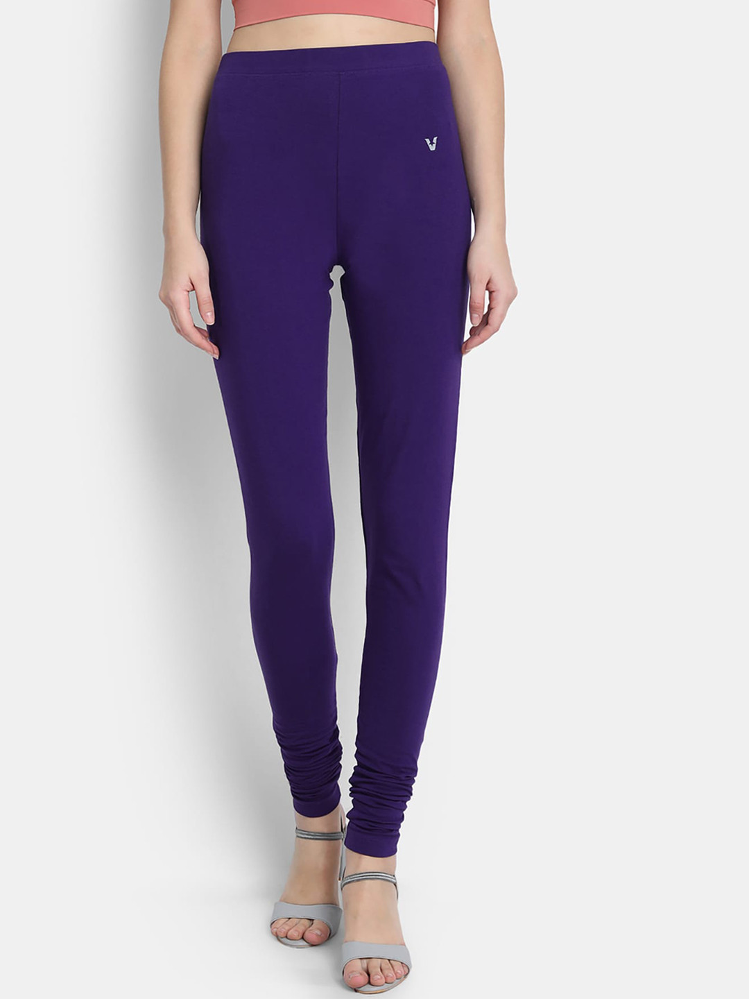 

VStar Women Purple Solid Churidar Length Leggings