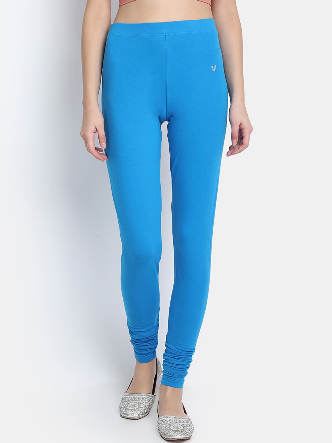 

VStar Women Blue Solid Churidar-Length Leggings