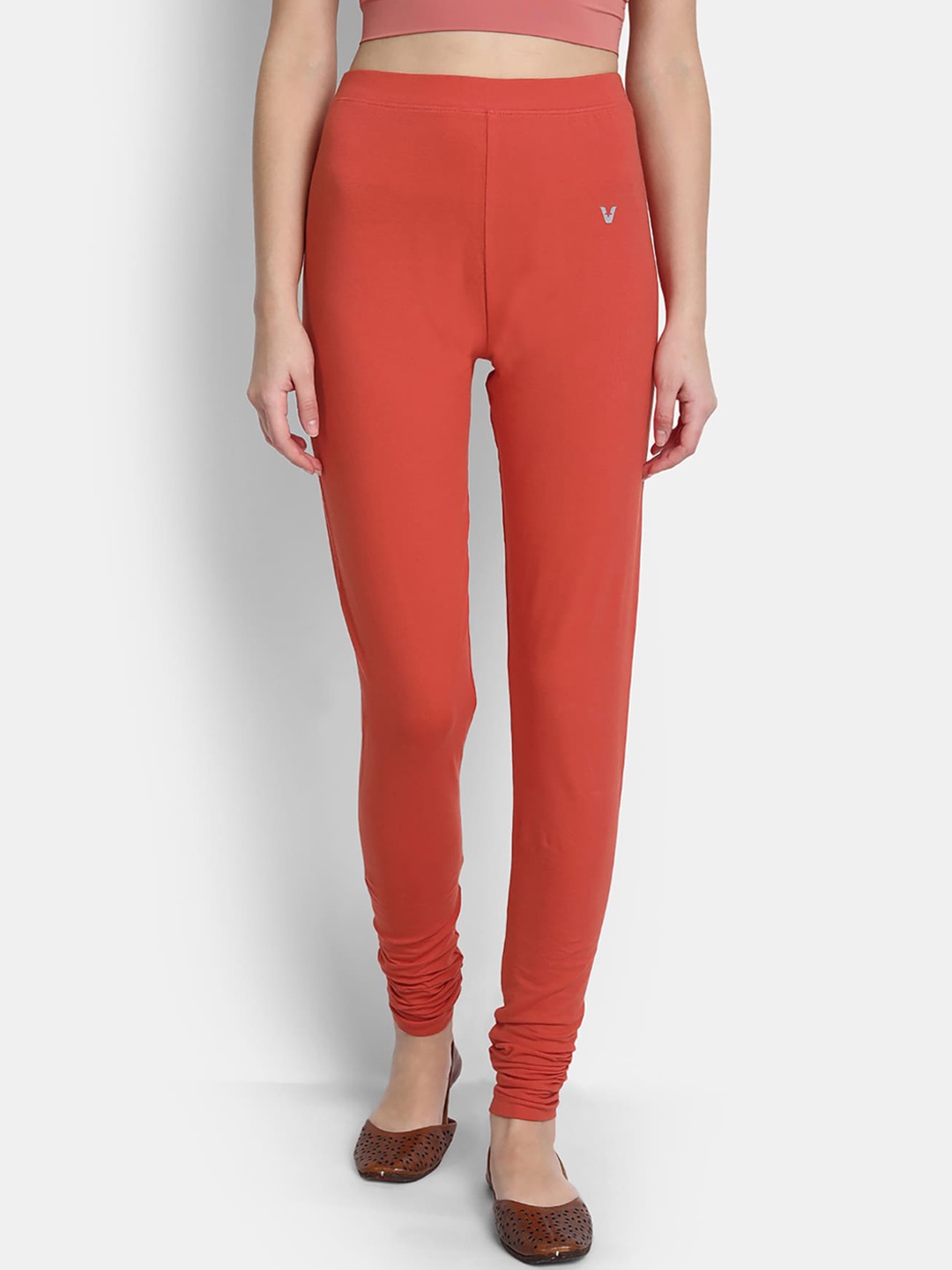 

VStar Women Red Solid Churidar-Length Leggings