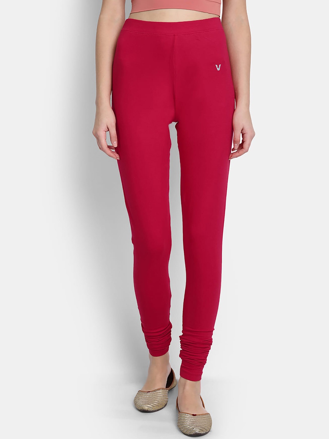 

VStar Women Red Solid Churidar Length Leggings