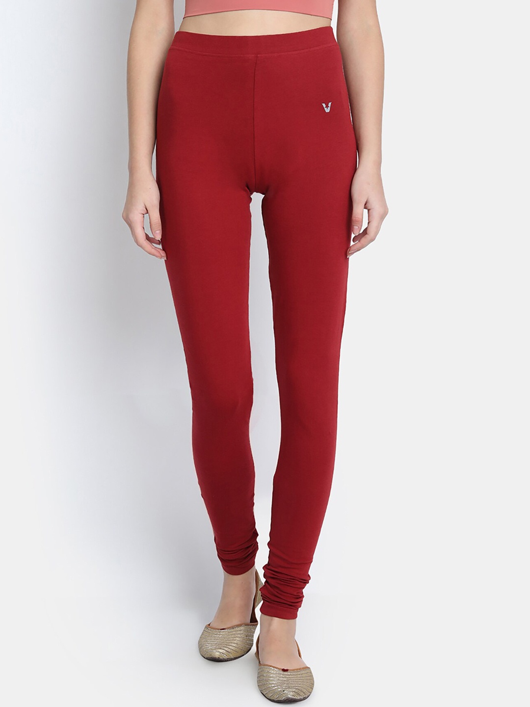 

VStar Women Red Solid Full-Length Leggings