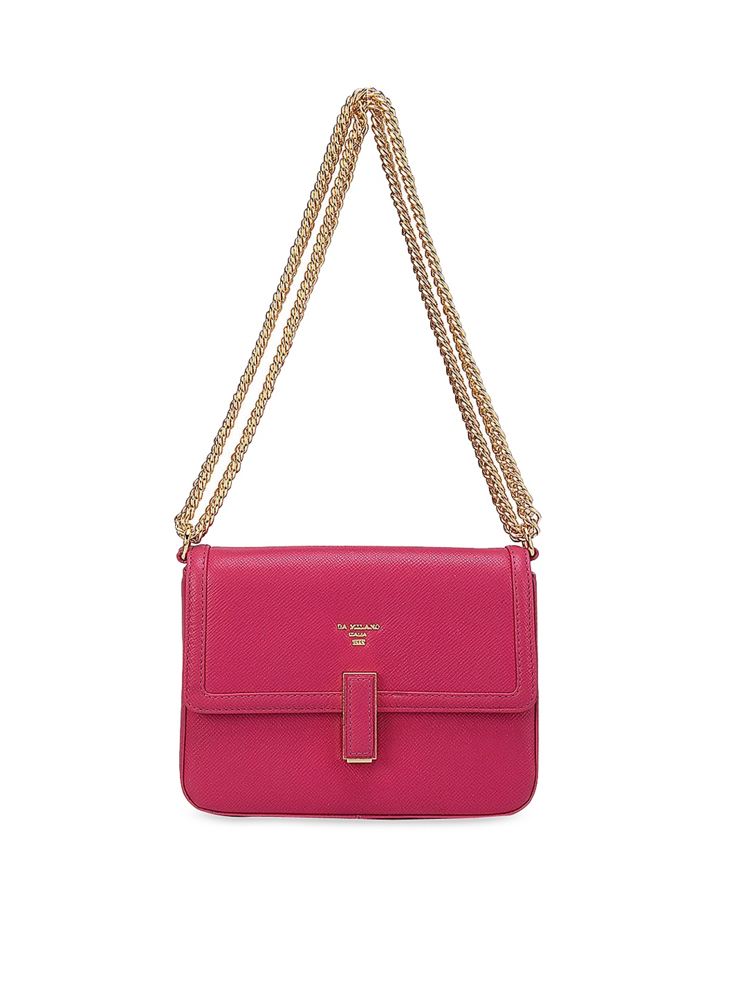 

Da Milano Pink Leather Structured Sling Bag