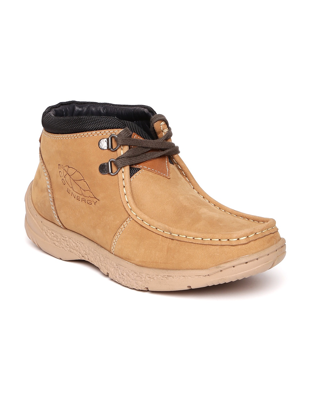

Red Chief Men Tan Brown Leather Flat Boots