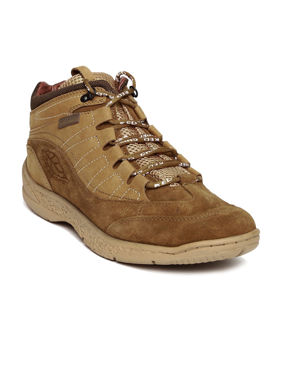 

Red Chief Men Brown Solid Mid-Top Sneakers