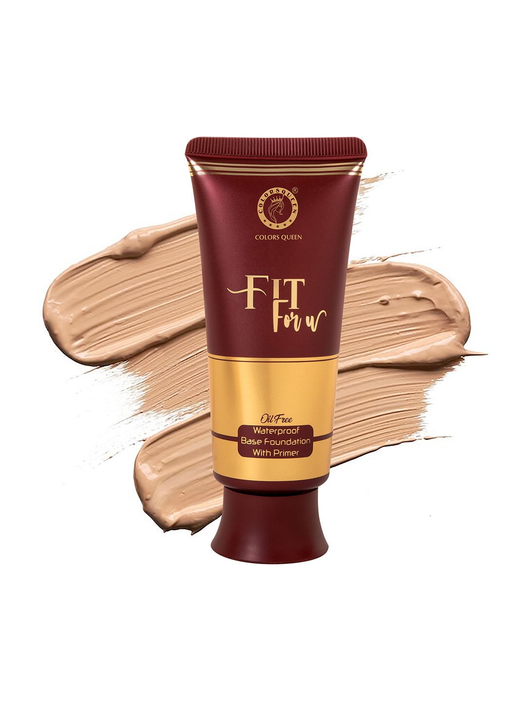 

Colors Queen Fit For U Oil Free Base Foundation with Primer 50ml - Almond, Nude