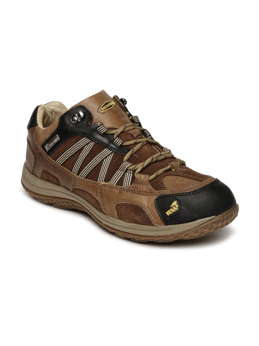 

Red Chief Men Brown Colourblocked Leather Sneakers