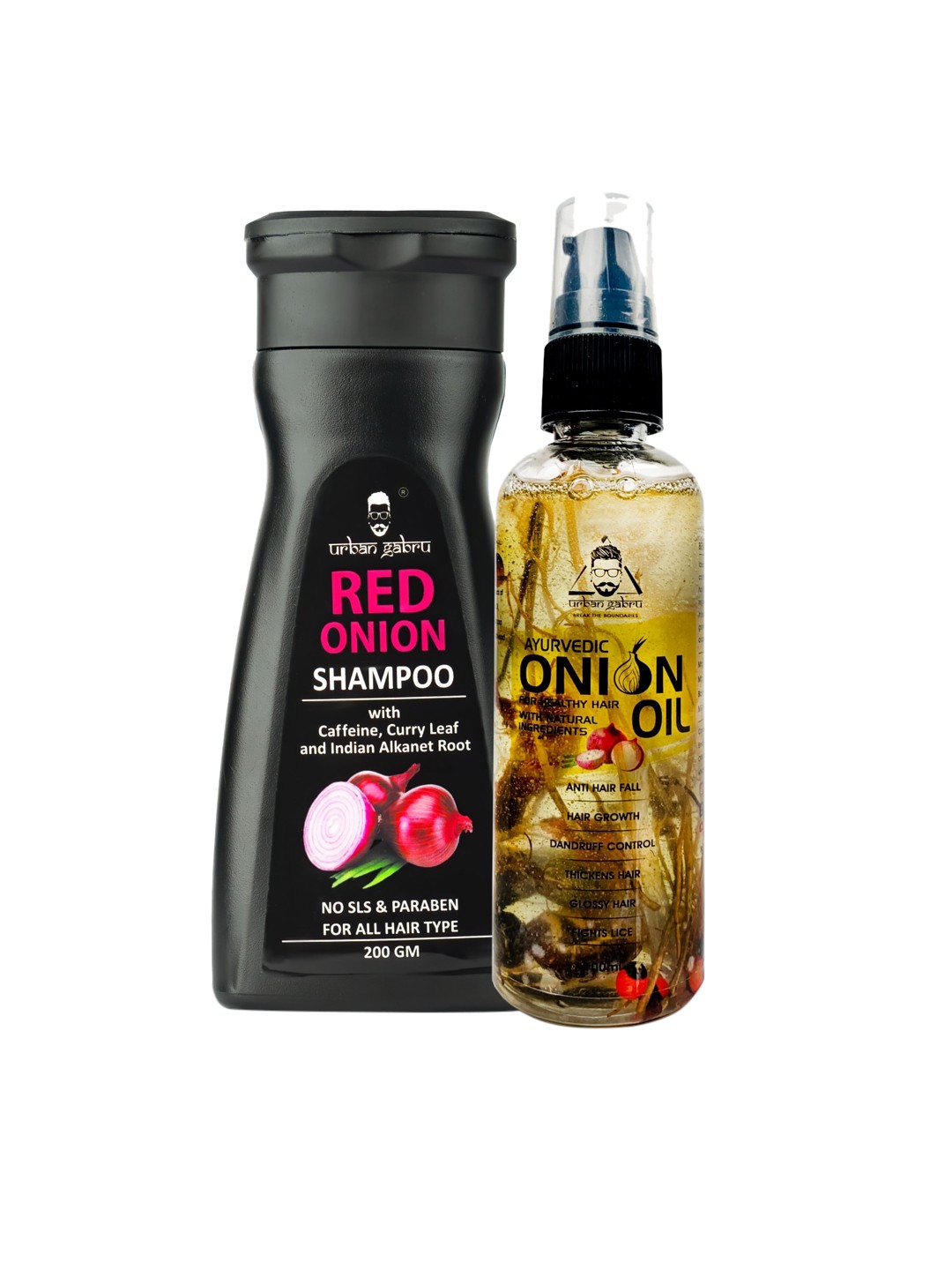 

URBANGABRU Set Of 2 Hair Care Combo Kit 300ml, Transparent