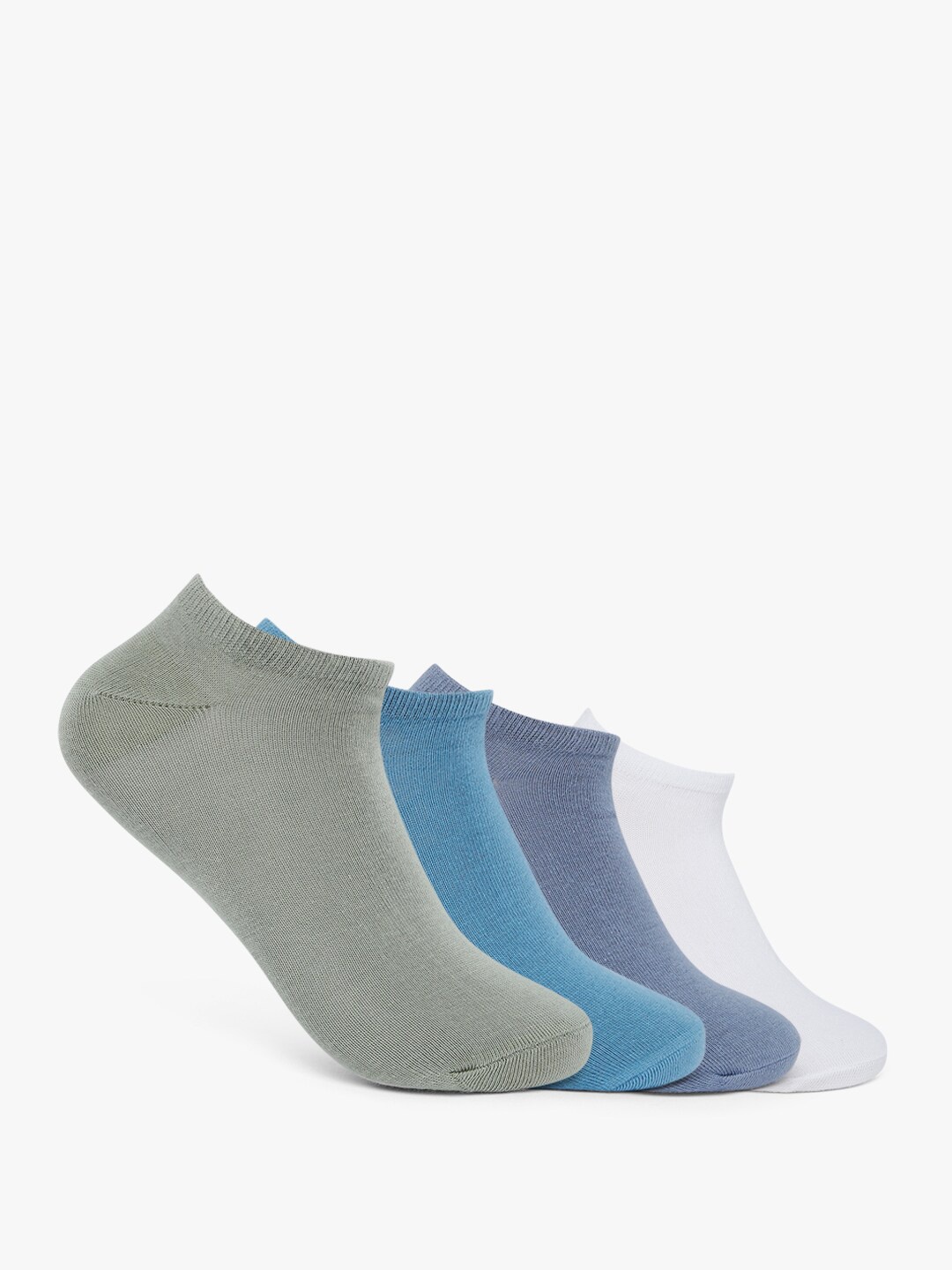 

Smarty Pants Women Pack of 4 Solid Cotton Ankle Length Socks, Multi