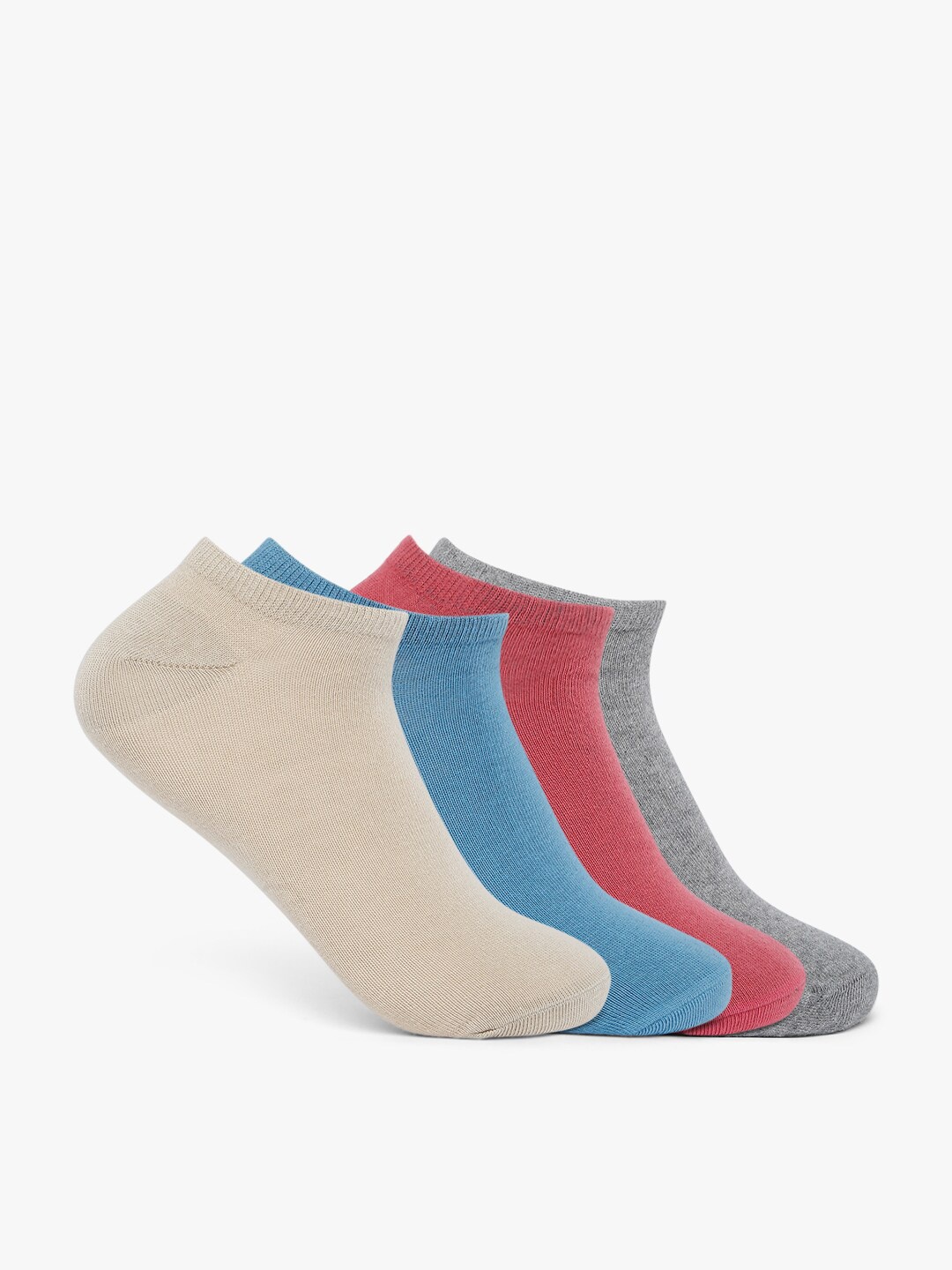 

Smarty Pants Women Pack of 4 Solid Cotton Ankle Length Socks, Multi