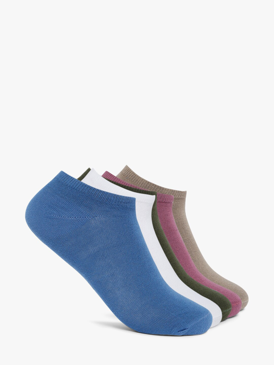

Smarty Pants Women Pack Of 5 Solid Cotton Ankle Length Socks, Blue