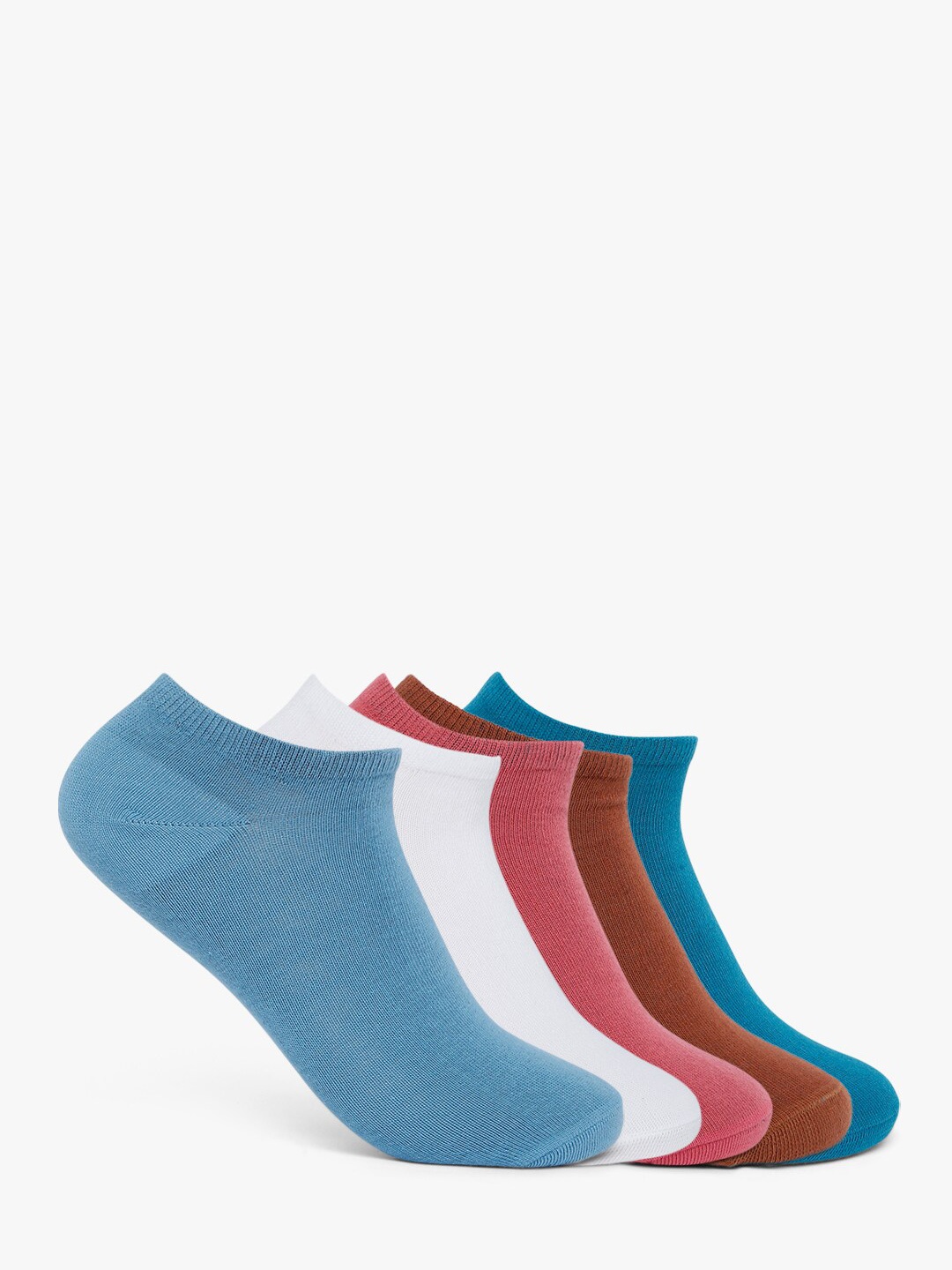 

Smarty Pants Women Pack of 5 Solid Cotton Ankle Length Socks, Multi