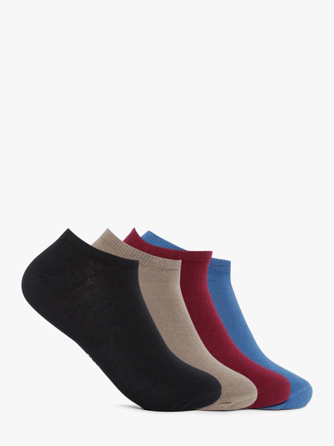 

Smarty Pants Women Pack of 4 Solid Cotton Ankle Length Socks, Black