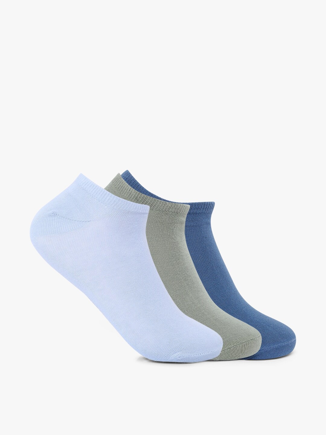 Smarty Pants Women Pack of 3 Solid Cotton Ankle Length Socks, Teal