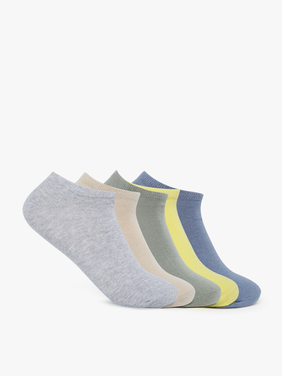 

Smarty Pants Women Pack of 5 Solid Cotton Ankle Length Socks, Assorted