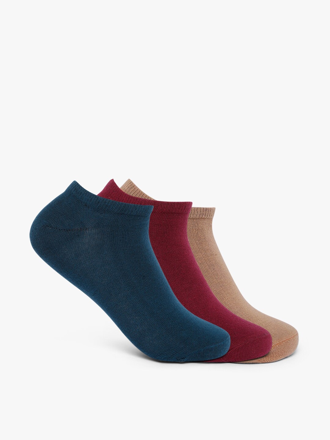

Smarty Pants Women Pack of 3 Solid Cotton Ankle-Length Socks, Multi