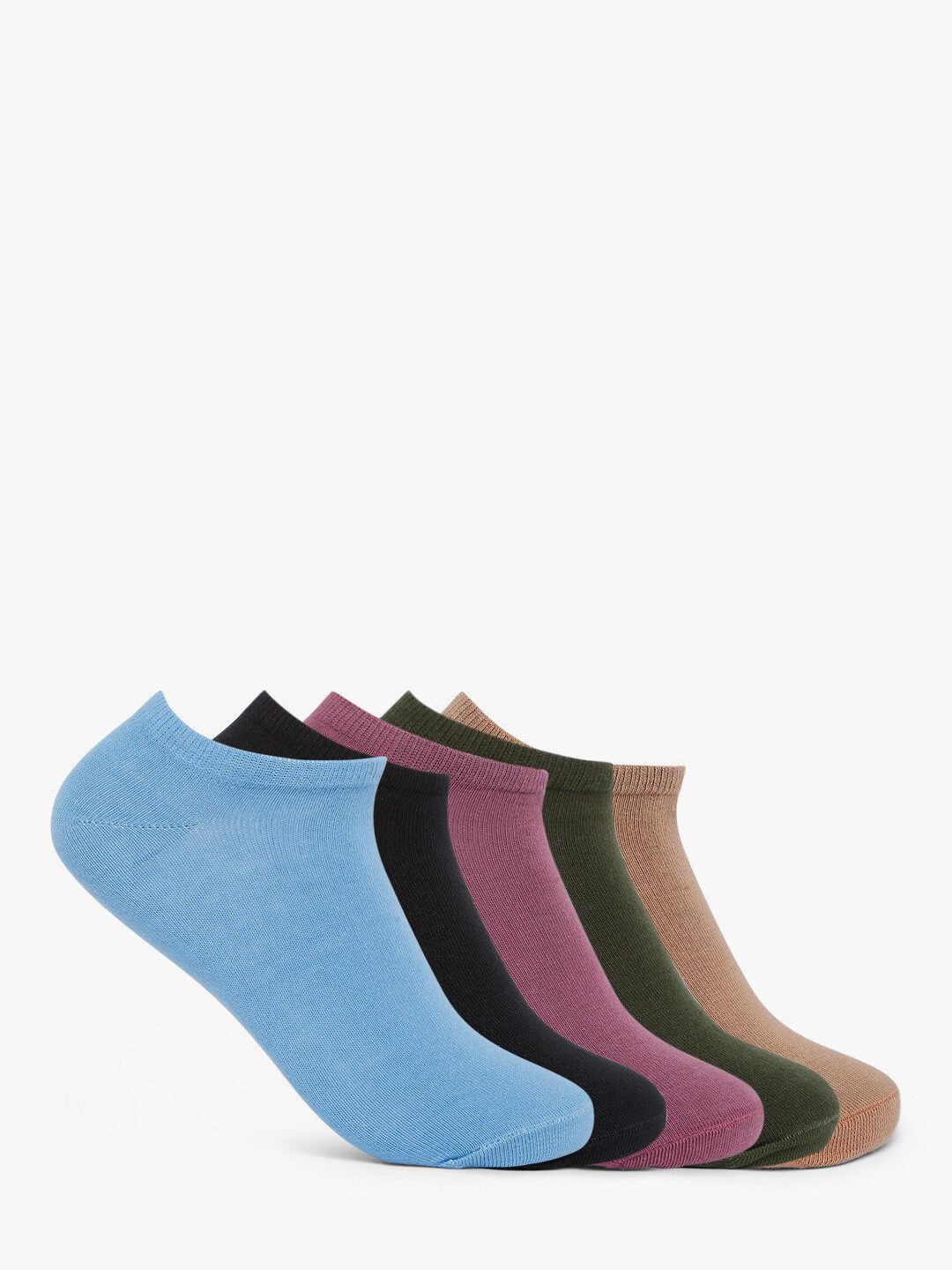 

Smarty Pants Women Pack Of 5 Solid Cotton Ankle Length Socks, Blue