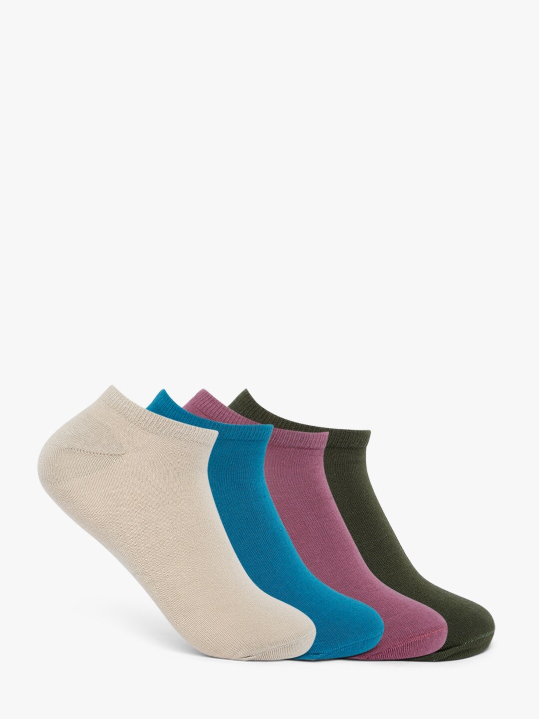 

Smarty Pants Women Pack of 4 Solid Cotton Ankle Length Socks, Multi