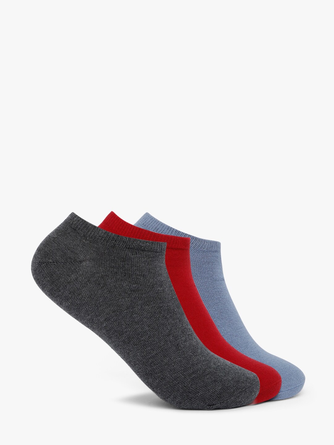 

Smarty Pants Women Pack of 3 Solid Cotton Ankle Length Socks, Charcoal