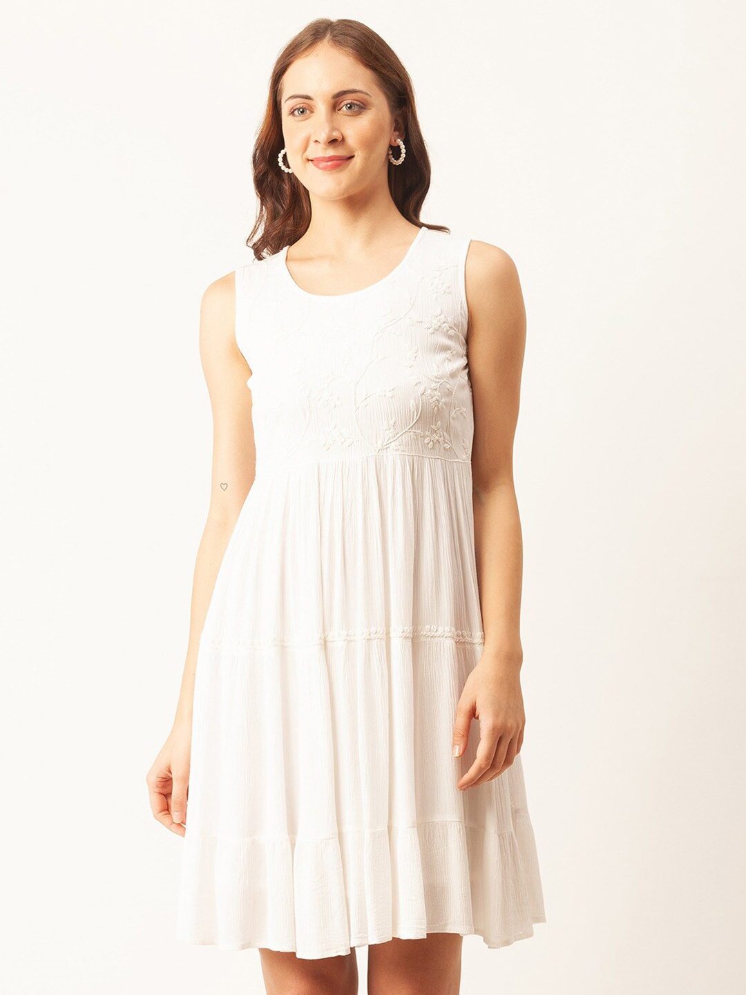 

ZOLA White Ethnic Dress