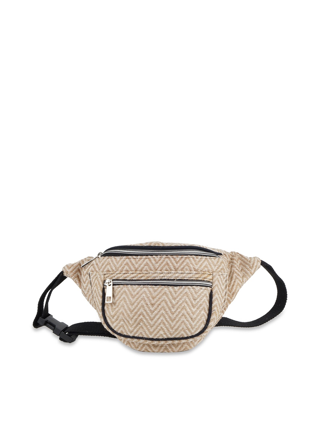

Kanvas Katha Beige Textured Waist Pouch