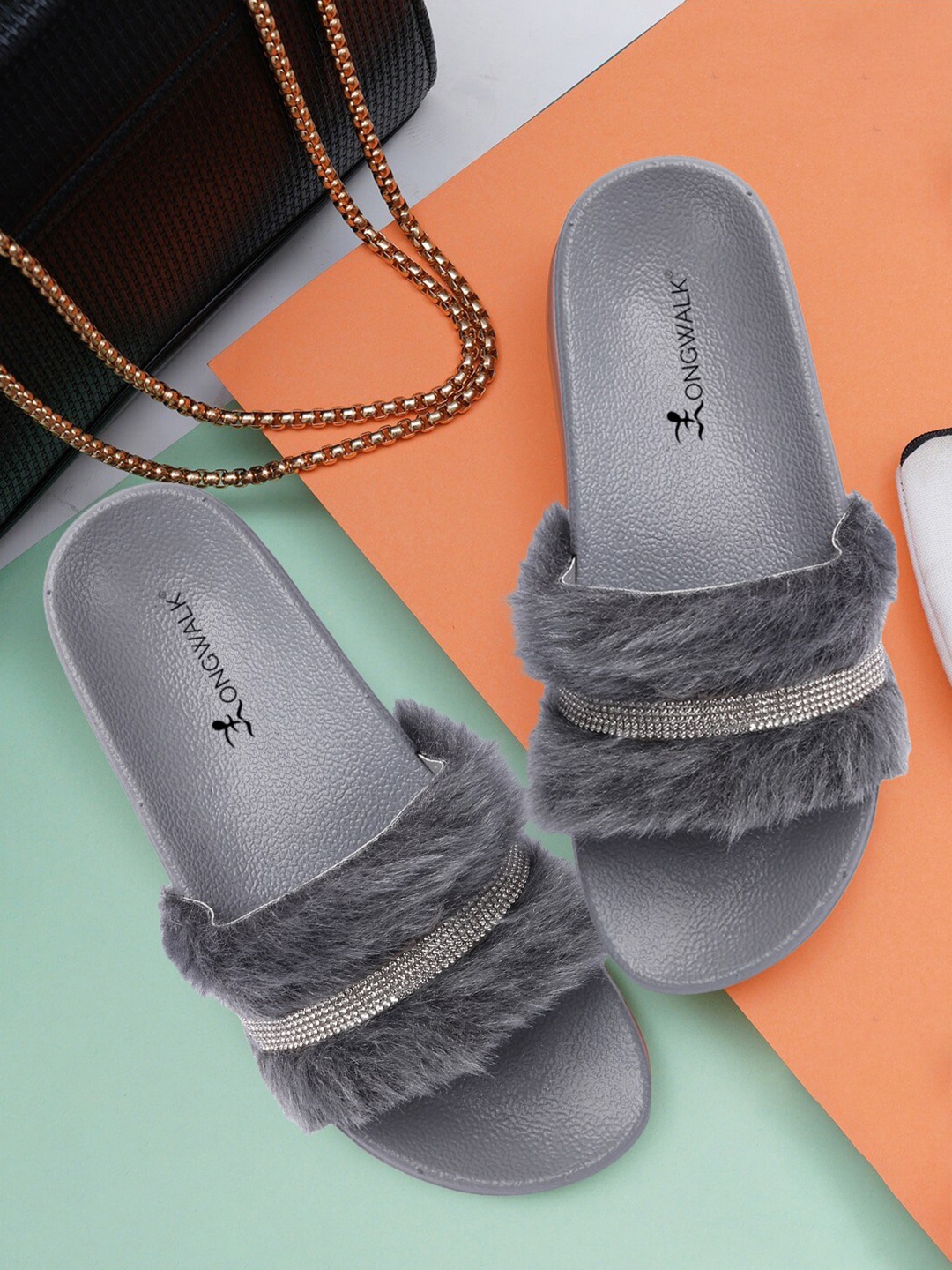

Longwalk Grey Embellished Flatform Heels