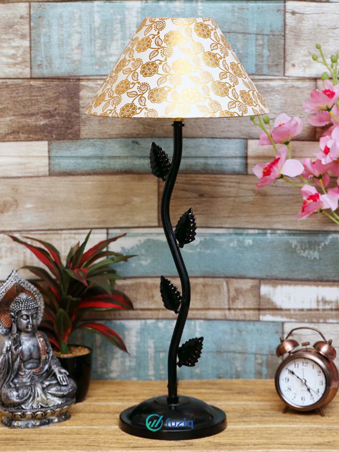 

foziq Black & White Printed Table Lamp